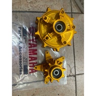 ALLOY HUB SET CNC Yamaha Y15 Y15ZR Y16 Y16ZR FRONT & REAR+ BEARING DEPAN BELAKANG gold sprint gantan