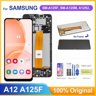 6.5'' A12 Display Screen with Frame for Samsung Galaxy A12 A125 A125F A125M Lcd Display + Touch Screen Digitizer Replacement