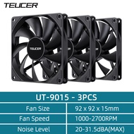 TEUCER CPU Cooling Fan 9cm 4PIN PWM Thin Fan Hydraulic Bearing 1000-2700 Speed Desktop PC Case Cool