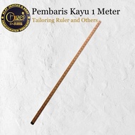 1 METER WOODEN RULER /PEMBARIS KAYU 1 METER / TAILORING RULER / PEMBARIS TUKANG JAHIT