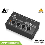 Behringer HA400 แอมป์ขยายหูฟังแบบ 4 แชนแนล พร้อมสวิตช์ Ground Lift ขนาดกะทัดรัด AT Prosound