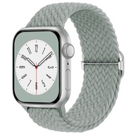 สายไนลอนถักสำหรับ Iwatch8/S9สายนาฬิกา Apple Applewatch7/6/Se/5/4/3/2สายนาฬิกาข้อมือ Apple สายรัดข้อมืออเนกประสงค์ S7กำไลบางตัวผู้และตัวเมีย38-41มม. หน้าปัด42-49MMG