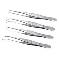【MAY】GREATLH Stainless Steel Forceps Straight Curved Forceps Surgical Tweezers Eyelid Surgery Tool O
