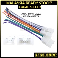 🇲🇾Perodua Axia Myvi Alza Viva Kenari Kelisa Bezza Aruz Plug And Play Female Wire Socket Harness Radi