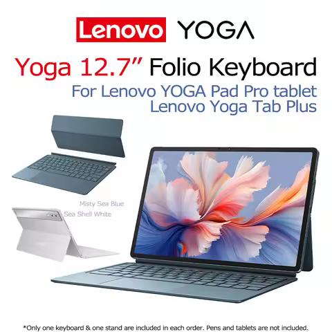 Original Lenovo 12.7'' Yoga Tab Plus Keyboard for TB520 YOGA Pad Pro Tablet Back Shell Multi-angle 1