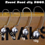 Round Head JIG Hook weedless Fishing Hook Mata kail Soft plastic casting Siakap Haruan Toman Zman Hook SP fishing