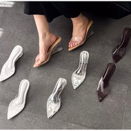 REINEE Luna Wedges clear heels / party wedges