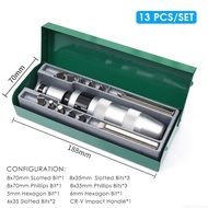 Obeng ketok set/HARGA MIRING!!!TEKIRO Obeng Ketok set Impact Driver Obeng Ketok Getok Set 12pcs/13pc