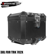 Aluminum Box Tool Box Motorcycle Tail Trunk Top Case Pannier Saddlebag Bracket Rear Trunk 38L For Be