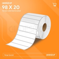 Semi-coated Label 98 x 20 98x20 mm/ 98x20mm/ 1 Line contains 3000 Stickers