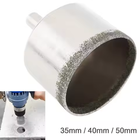 35mm 40mm 50mm Diamond Coated Core Hole Saw Drill Bit Kit Tools Glass Drill Hole Opener for Tiles Gl