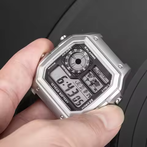 For Casio AE1200 AE-1200WH Bezel Glass Waterproof Ring 304 Stainless Steel Parts sliver Watch Case M