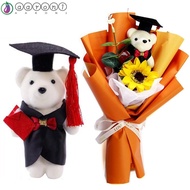 AARON1 Graduation Bear Doll, Graduation Ceremony Celebrate Party Bachelor Bear Plush Toy, Funny 14cm Decorative Graduation Season Doctor Cap Bear Toy Birthday Gift