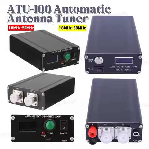 ATU-100 Mini Antenna Tuner HF Antenna Tuner V3.2 Version Automatic Antenna Tuner by N7DDC+0.91 OLED 