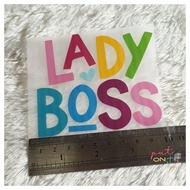 (Lady Boss) DTF Clothes sticker/Screen Printing Drawing sticker/iron-on sticker/sticker For Cloth