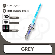 Expandable Lightsaber Sword Rechargeable Light Saber Toy LED Light Up Saber 7 Color Kids Toys Sword