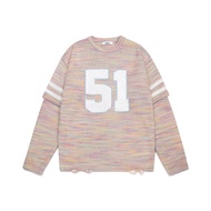 Guuka | เสื้อสเวตเตอร์ลายดิจิทัลจักการ์ดหลวม
