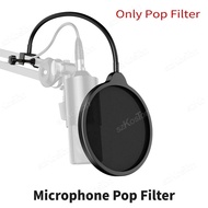 Professional Studio Microphone Pop Filter Flexible Gooseneck Mount Microphone Dual Layered Windscree