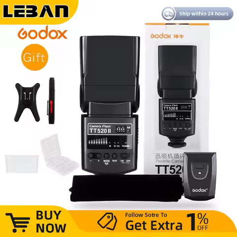 Godox Thinklite Camera Flash TT520II with Build-in 433MHz Wireless Signal for Canon Nikon Pentax Son