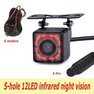 Car rear tachograph single camera Car 8LED reverse camera infrared HD vision with light perforated r