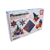 Picasso Tiles - 磁力片積木玩具 - 80塊套裝連車 磁石 積木 激發創造力與空間想像 益智 STEM 益智建構玩具