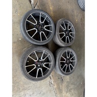 Toyota Prius C G’s 17 Inch 4x100 PCD Sport Rims with Tyres Original Halfcut Japan