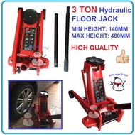 [Ready Stock] 3Ton Hydraulic Floor Jack Single Pump 3 Tiga Ton Tan lift up stand car kereta motor tool Heavy Duty tools