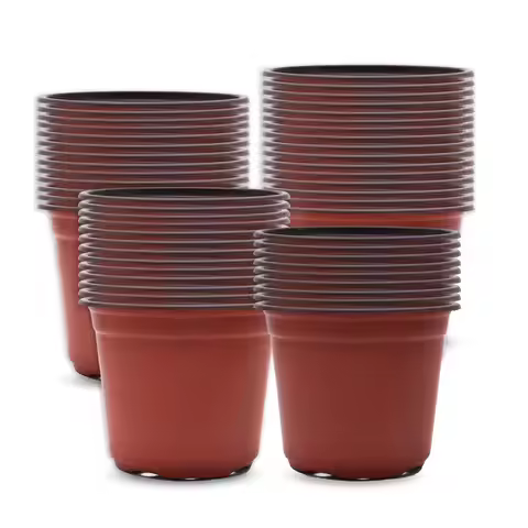 8 Inch Nursery Pot Seedling Pot Plant Container Seed Starting Pots Multipurpose Plastic Pots 100 Pac