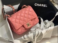 New 全新 chanel mini square 17 方胖子