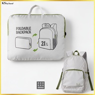 [Daiso Korea] Lightweight 21L Foldable Travel Backpack – Compact Storage, Spacious Daily & Short Tri