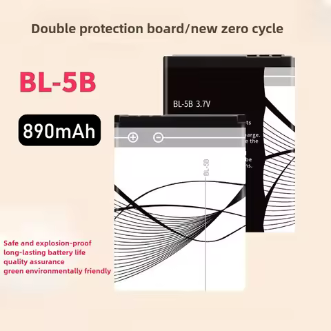 BL5B 890mAh BL 5B 5300 5320 N83 6120c 7360 3230 5070 3220 Li Batteries Rechargeable for Mobile Phone