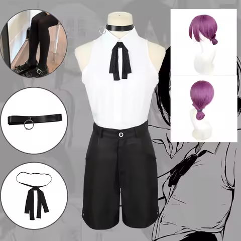 IN STOCK XS-2XL Reze Cosplay Costume Wig Anime Movie Chainsaw Cosplay Halloween Party Outfits for Wo