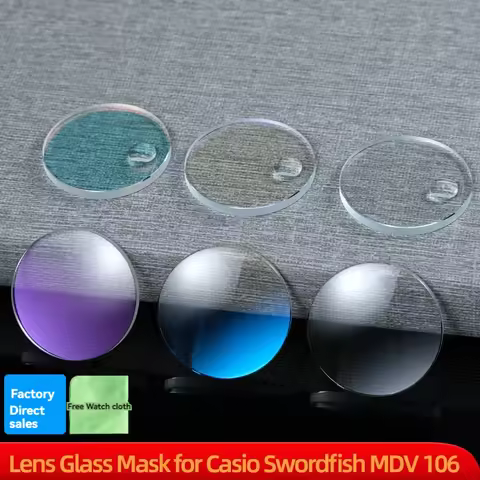 MDV-106 Mirror Blue Light Watch Mirror For Casio MDV-106 Series Mask Sapphire Glass Scratch resistan