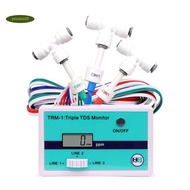 yzuzzaHM DIGITAL TRM1 Triple TDS Meter Online TDS Water Quality Tester 0-9990PPM LCD Display Water Q