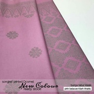 Kain pasang songket printed bunga tabur