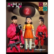 【PRETTYGG】SQUID GAME RED ARMY SUIT COSTUME FOR KIDDOS