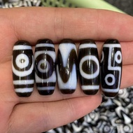 Two Eyes Ready Stock Black White Dzi Beads Wholesale 30mmDIY Dzi Beads Three Eyes Loose Beads Nine E