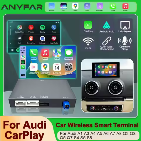 NEW Wireless CarPlay Android Auto Interface for Audi A3 A4 A5 A6 A7 A8 Q2 Q3 Q5 Q7, with MirrorLink 