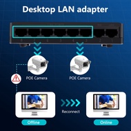8 Ports 6+2 POE Switch Injector Power over RJ45 Ethernet Without Power Adapter Family Network System
