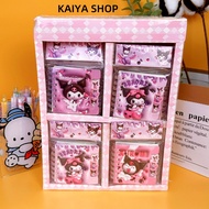 Sanrio Notebook A6 Melody Kuromi Notebook Kids Sticker Student notepad Children Cute Student notepad