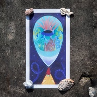 X. 泉 Spring。黑泉神諭卡 藝術複製畫