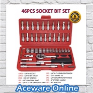 46PCS / 48PCS Chrome Vanadium Bolt Socket Wrench Screwdriver Bit Set Repairing Kit Tool Set Repair R