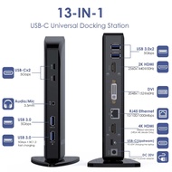 Wavlink Displaylink Chip Docking Triple Display HDMI DVI Universal Docking Station with 65w Power De