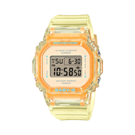 Casio Baby-G (BGD-565SJ-9DR) Yellow Transparent Resin Strap 100 Meter Digital Watch for Women