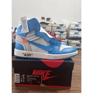 LJR batch Off white x Air  Retro 1 High OG AJ1 Basketball Shoes "UNC North Carolina Blue" Item