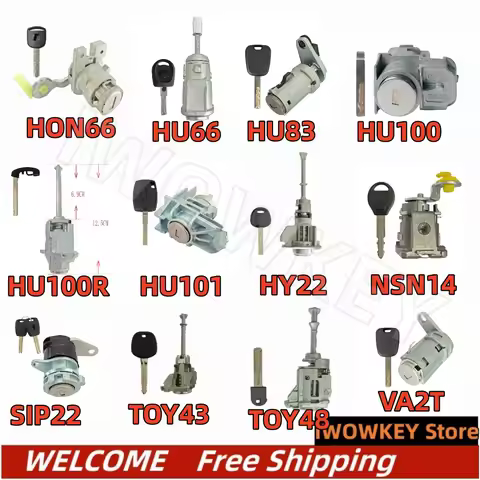 Car key door lock Left Right Door Lock Cylinder Key HON66 HU66 HU83 HU100 HU100R HU101 HY22 NSN14 SI