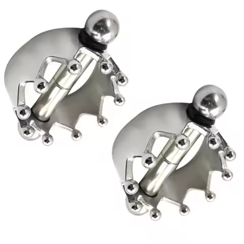SCCrowned Magnetic Nipple Clamps Wholesale Stainless Steel Nipple Fantasy Design Toys Custom BDSM Ac