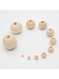 100入組6-25mm木珠,適用於珠寶製作diy花環,家庭/農舍裝飾,創意手工藝品用品