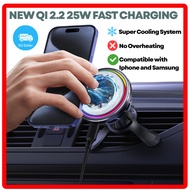 MagSafe Wireless Car Charger 25W Qi2.2, Super Cooling Magnetic Fast Charging Car Mount, For iPhone &