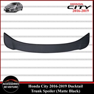 Honda City 2014-2019 Ducktail Trunk Spoiler (Matte Black)